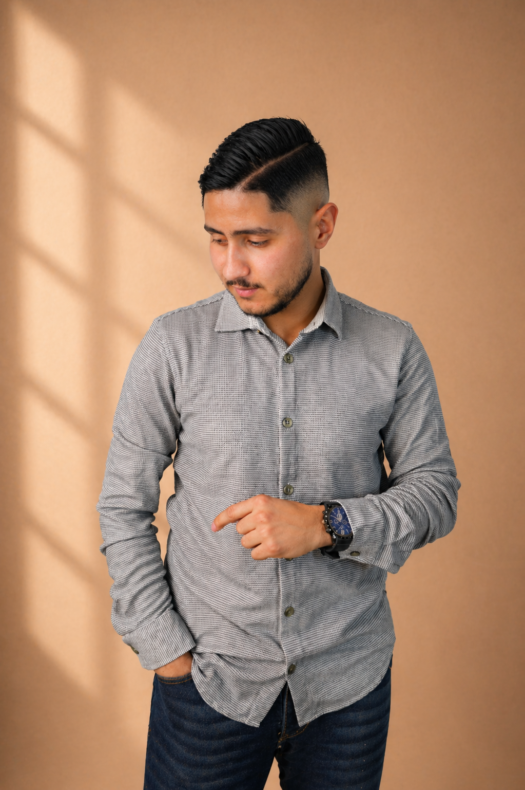 Chemise Texturée Homme