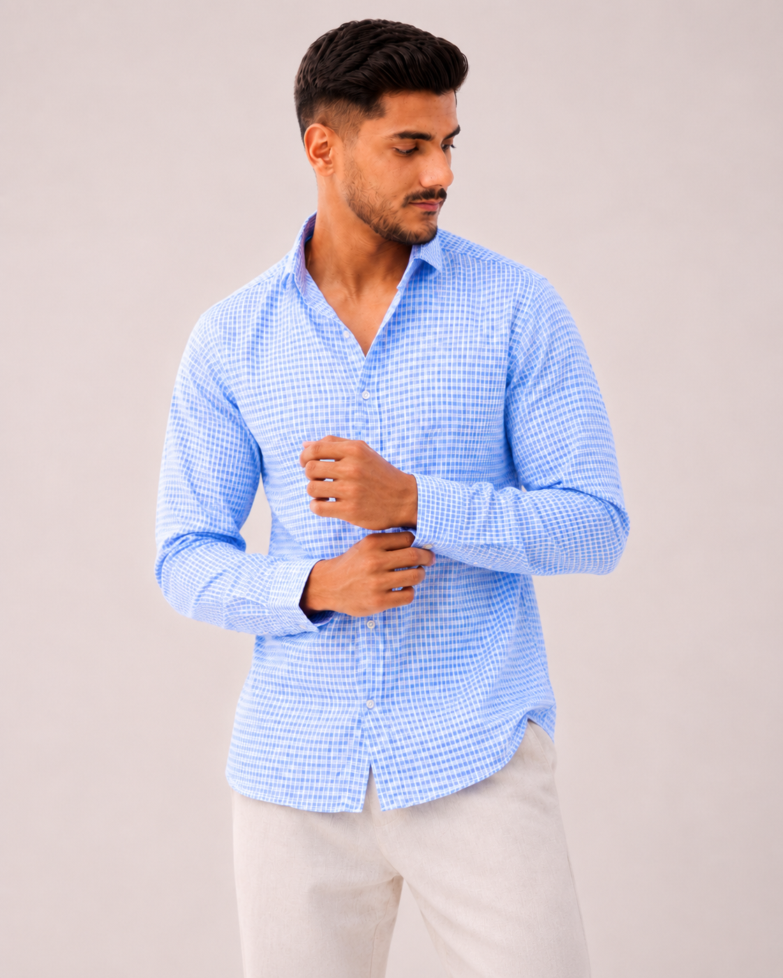 Chemise Homme Élégante à Manches Longues