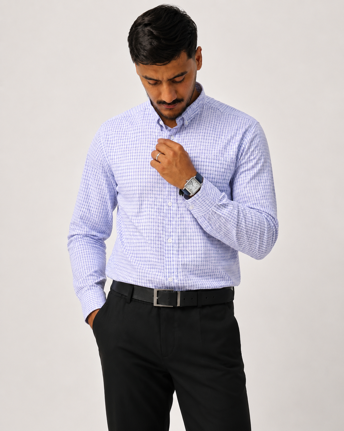 Chemise Homme Élégante à Manches Longues