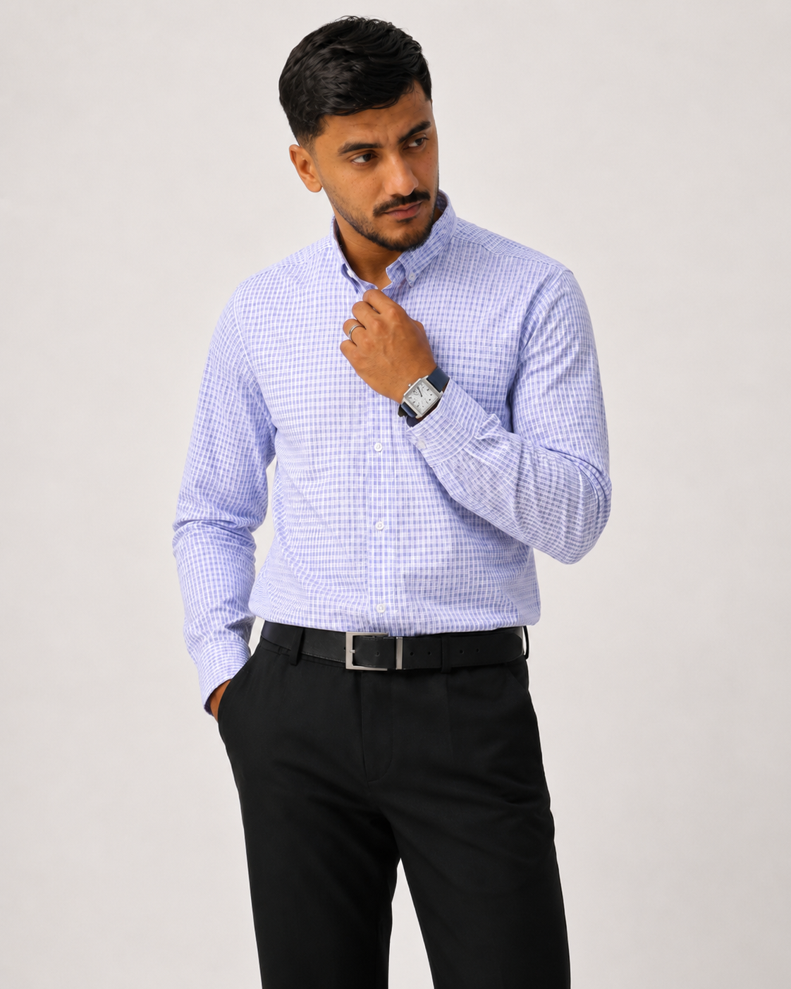 Chemise Homme Élégante à Manches Longues